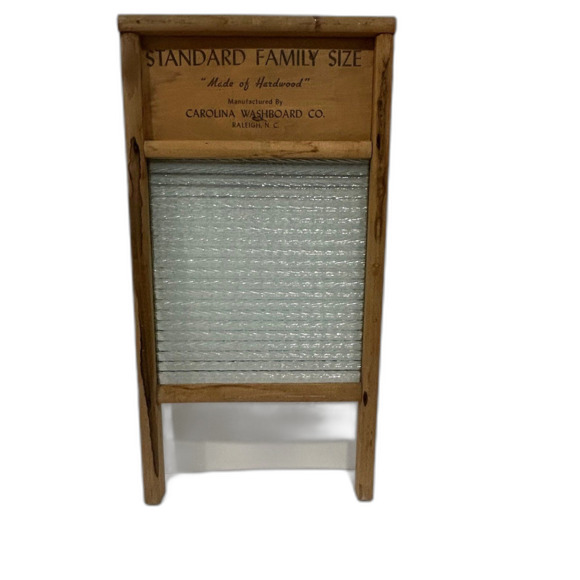 Vintage Two in One Washboard with Glass Rubbing Surface Standard Family Size - Picture 4 of 12
